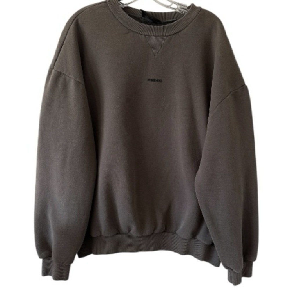 Meshki Gray Charcoal Crewneck Sweater